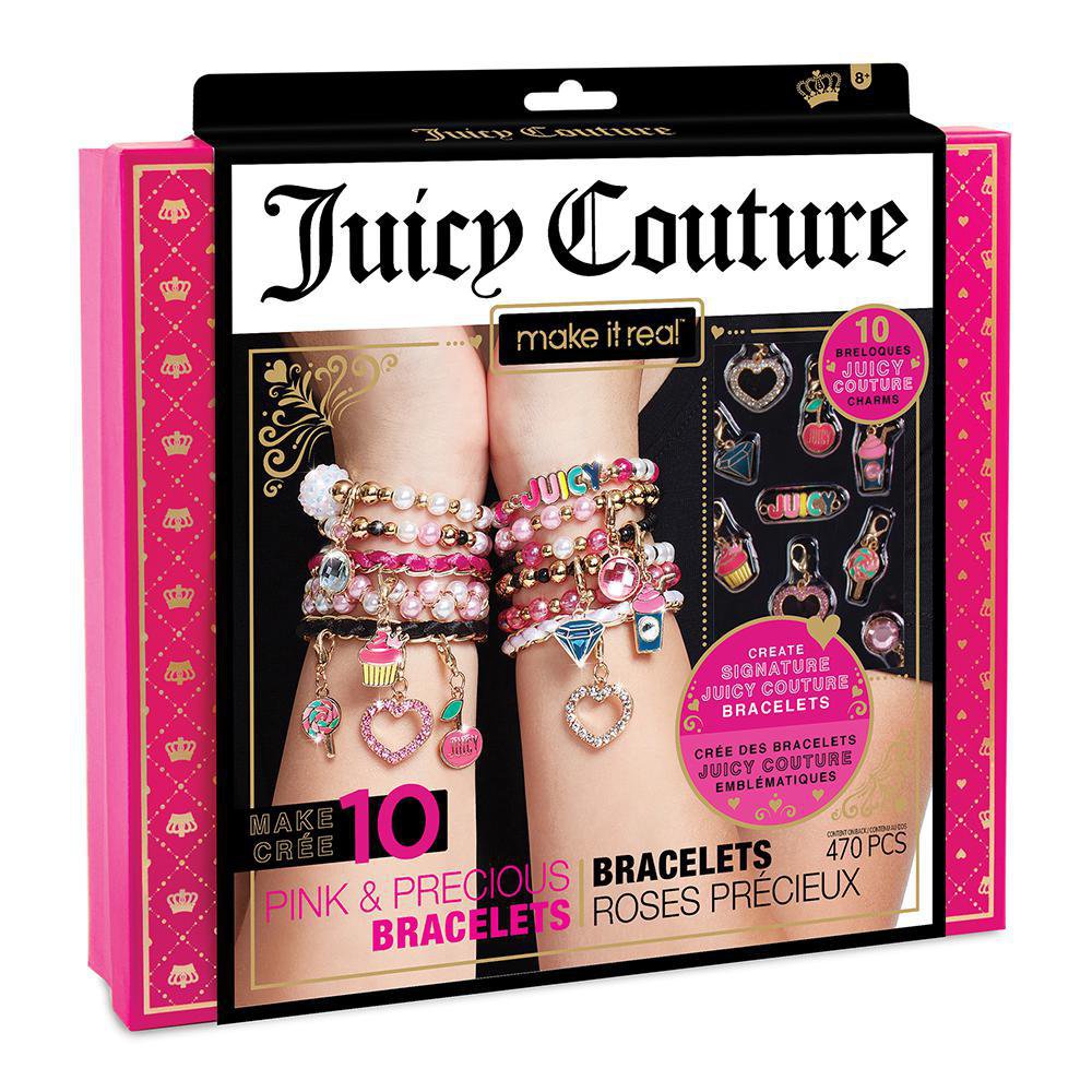 Set de Pulseras Personalizables Juicy Couture Pink and Precious de 470 Piezas para 8+ Años…