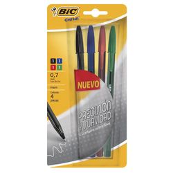 Boligrafos-De-Precision-Y-Suavidad-Varios-Colores-4-Unids---Bic-De-Guatemala