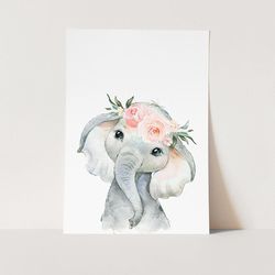 Poster-Decorativo-Para-Interiores-Elefante-Girly---Nuwall-Varios-Tamaños