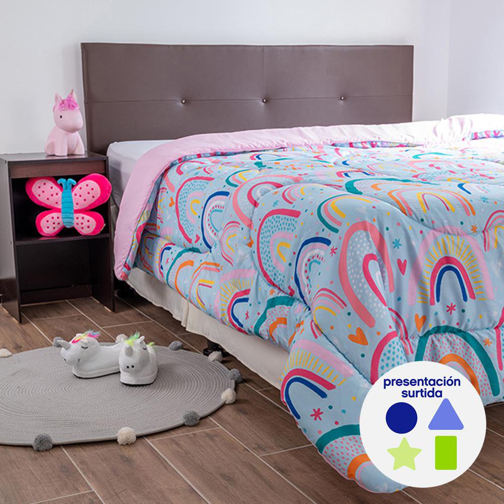 Edredón Reversible para Niña Tamaño Imperial Diseños Surtidos
