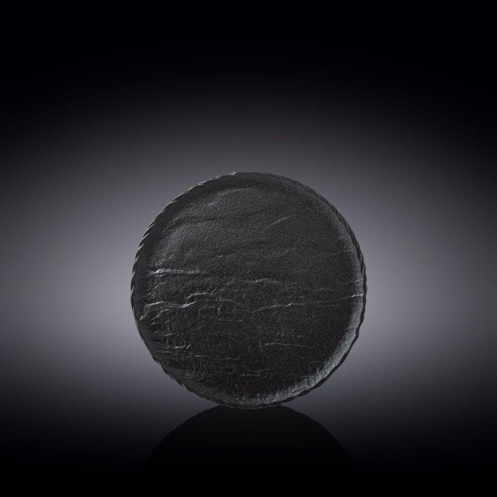 Plato de Porcelana de 7 plg para Postre Color Negro