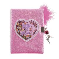 Diario De Espiral Con Candado De Gema Brillante 200 Paginas