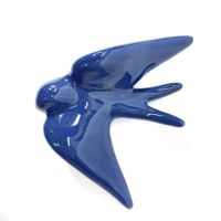 Escultura Decorativa De Cerámica Diseño De Ave 10X13X4 Cm - Viva