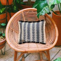 Cobertor De Cojín Negro Natural De Exterior 45X45 Cm - Z