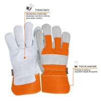 Guantes De Carnaza y Lona Unitalla - Truper