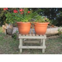 Banco De Madera Natural Para Maceta De 66 X19 Cm - Fixer