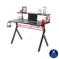 Escritorio Rojo y Negro Para Gaming - Zmobili