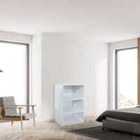 Librera Blanca De 3 Niveles - Zmobili