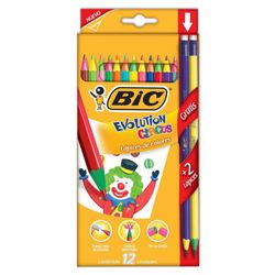 Caja-De-12-Crayones-De-Colores-De-Madera---Lapices---Bic