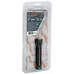 Kit 1 Maneral + 9 Respuestos De Mini Rodillos 4 Plg - Truper