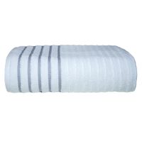 Toalla De Baño 90X150 Cm Blanco Y Gris - Viva