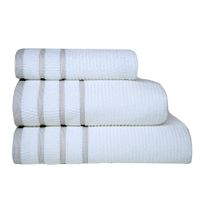 Toalla De Baño 90X150 Cm Blanco Y Beige - Viva