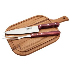 Set Para Churrasco De 3 Pzs De Acero Inoxidable - Tramotina