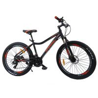Bicicleta Mtb Rin 24 De Aluminio Color Negro Con Naranja - Diamond