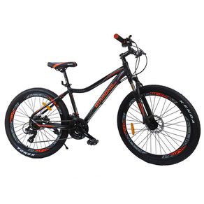 Bicicleta Mtb Rin 24 De Aluminio Color Negro Con Naranja - Diamond