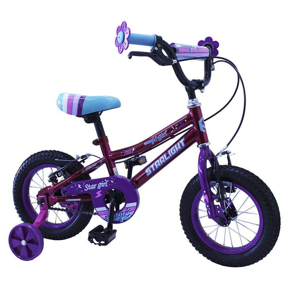 Bicicleta BMX Magic Rin 12 Freno V para Niña Color Morado Bicicleta BMX Rin 12 Freno V Mor…