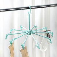 Colgador De Ropa Con 10 Clips Color Celeste - Viva