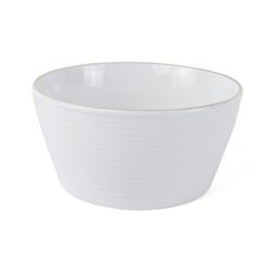 Bowl Blanco Con Borde Dorado 6 Plg - Toscana