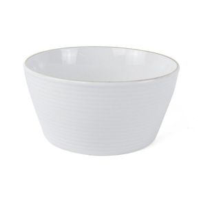 Bowl Blanco Con Borde Dorado 6 Plg - Toscana