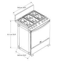 Estufa A Gas De 6 Hornillas Con Encendido Eléctrico 30 Plg - Whirlpool