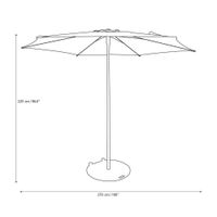 Sombrilla De Exterior Taupe 2.7 M  - Hespéride