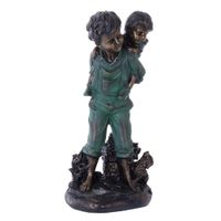 Escultura Decorativa De Niños Con Mascota 19.5X15X40.5 Cm - Concepts