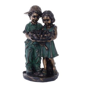 Escultura Niños Observando Una Rama 25.2X23.5X49 Cm - Concepts