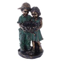 Escultura Niños Observando Una Rama 25.2X23.5X49 Cm - Concepts