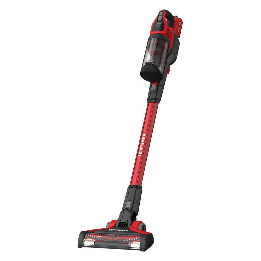 Aspiradora Inalámbrica Tipo Escoba 20V con Cepillo Anti-enredos y Luz LED Roja