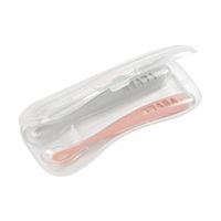 Set De 2 Cucharas Mis Primeras Comidas Rosado Y Gris - Beaba