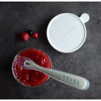 Set De 2 Cucharas Mis Primeras Comidas Celeste Y Gris - Beaba