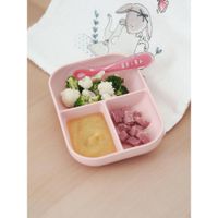 Set De 2 Pzas Plato De Succión Y Cuchara Para Niña - Beaba