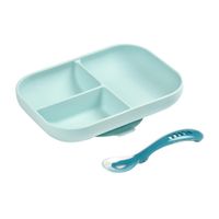 Set De 2 Pzas Plato De Succión Y Cuchara Para Niño - Beaba