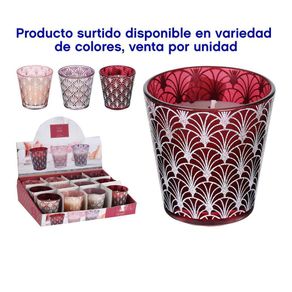 Candelero Decorativo De Vidrio 6 Cm Colores Surtidos - Koopman