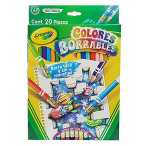 Caja De Lápices Borrables Multicolores 20 Colores - Crayola