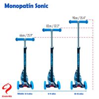 Monopatín Sonic De 3 Ruedas - Kinderma