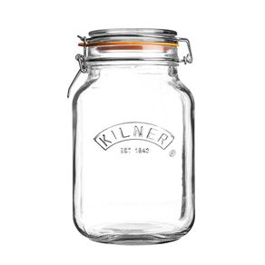 Frasco De Vidrio Cuadrado Con Clip 2 Lts - Kilner