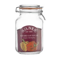 Frasco De Vidrio Cuadrado Con Clip 2 Lts - Kilner