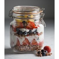 Frasco De Vidrio Cuadrado Con Clip 1 L - Kilner