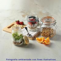 Frasco De Vidrio Cuadrado Con Clip 1 L - Kilner