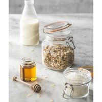 Frasco De Vidrio Cuadrado Con Clip 1 L - Kilner