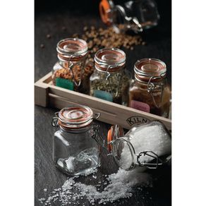 Frasco De Vidrio Cuadrado Con Clip 70 Ml - Kilner