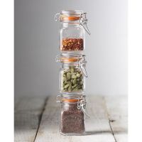 Frasco De Vidrio Cuadrado Con Clip 70 Ml - Kilner