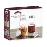 Set De 2 Frascos De Vidrio Para Fermentación 1 Lt - Kilner