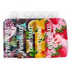 Set De 5 Bolsas Squeeze Diseño Frutas 220 Ml - Twistshake