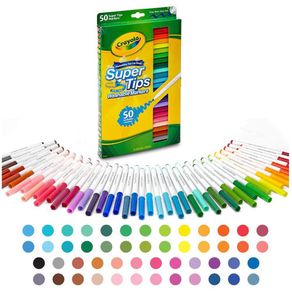 Caja De Marcadores Super Tips Multicolores 50 Unidades - Crayola