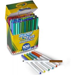 Caja-De-Marcadores-Super-Tips-Multicolores-100-Unidades---Crayola