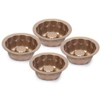 Set 4 Mini Jazmines Antiadherente Cobre 11X4 Cm - Ilko