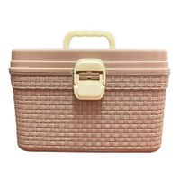 Caja De Plástico Con Agarrador Beige De 10 Lts - Sparta