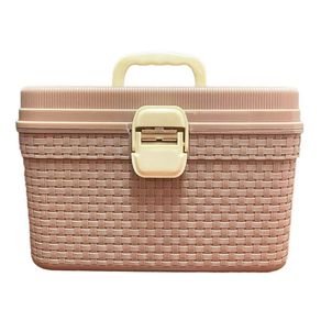 Caja De Plástico Con Agarrador Beige De 10 Lts - Sparta